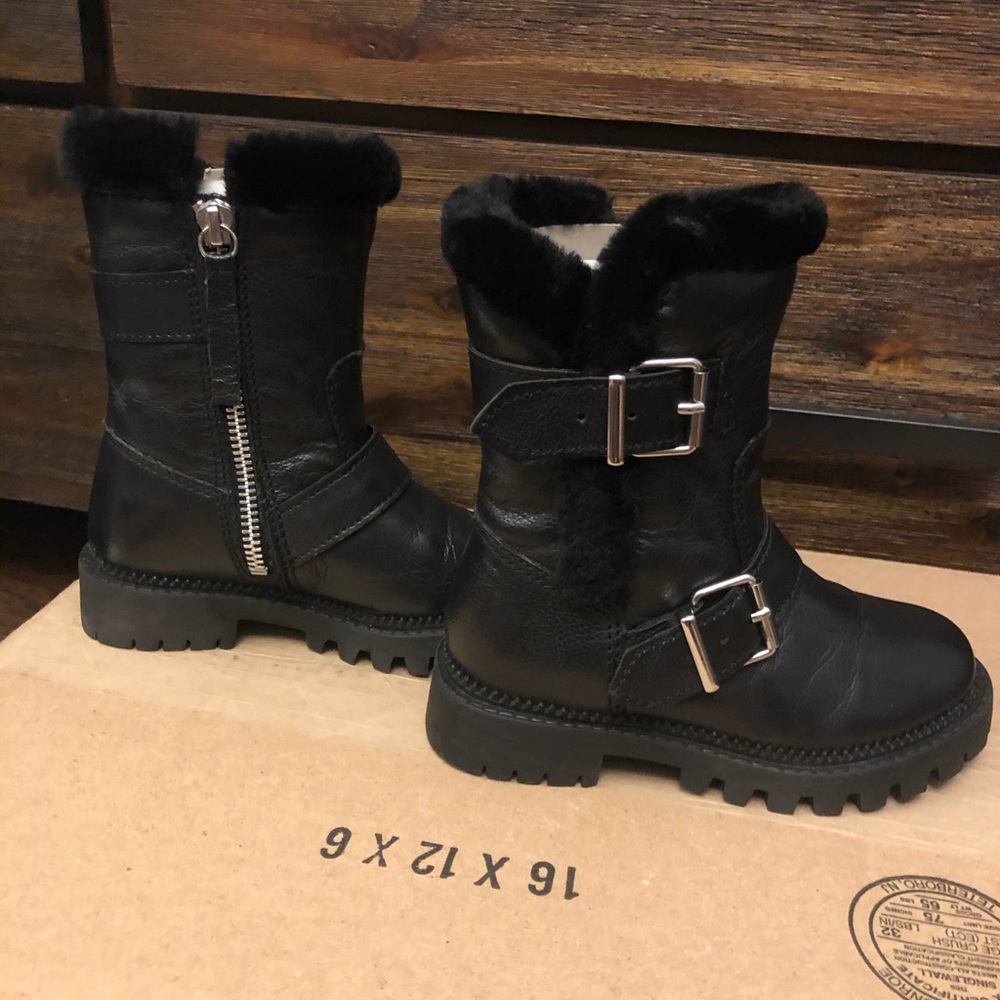 Zara leather girls boots